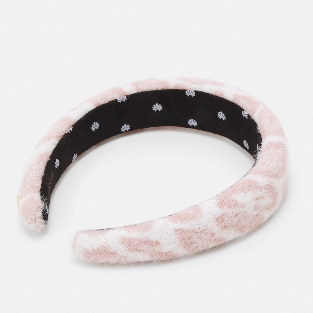 Lele Sadoughi New Leopard‎ Knit Alice Headband in Pink LSHA1214PL - Picture 5 of 16